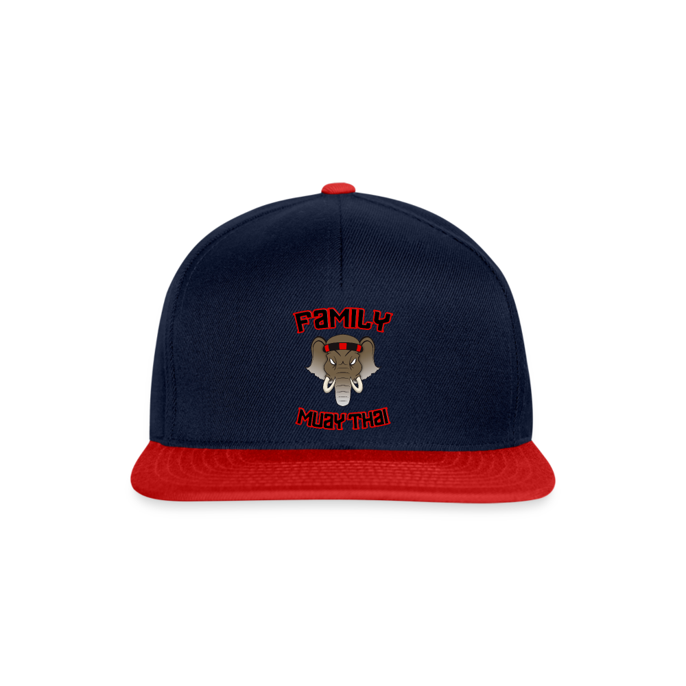 Casquette snapback - bleu marine/rouge