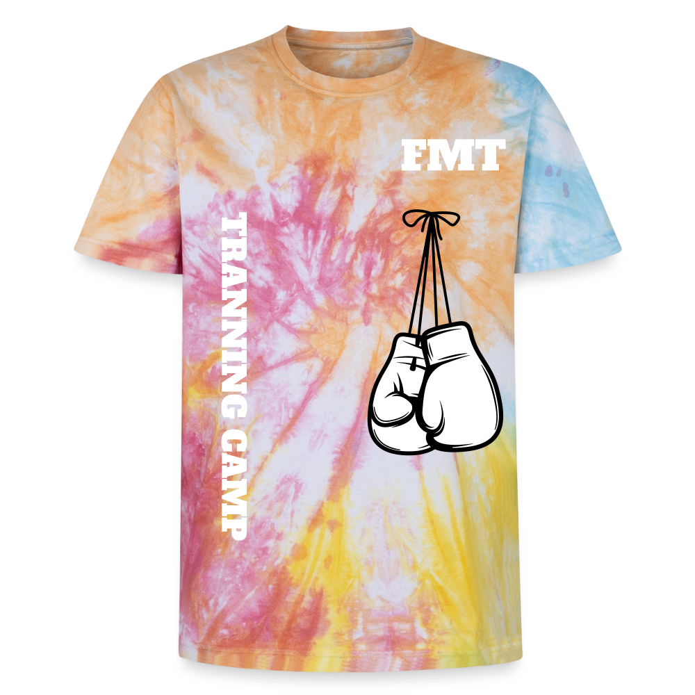 T-shirt tie-dye premium unisexe - arc-en-ciel spirale