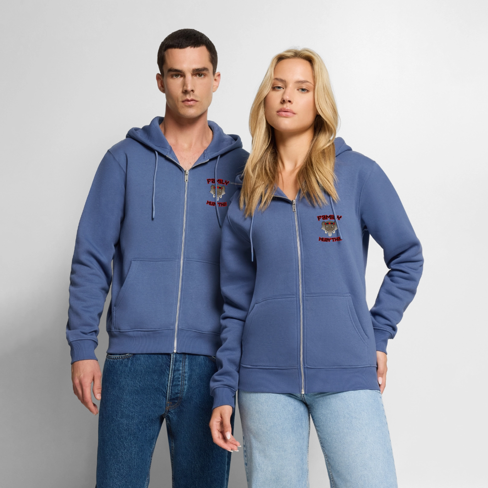 Veste à capuche Premium Homme - bleu pigeon