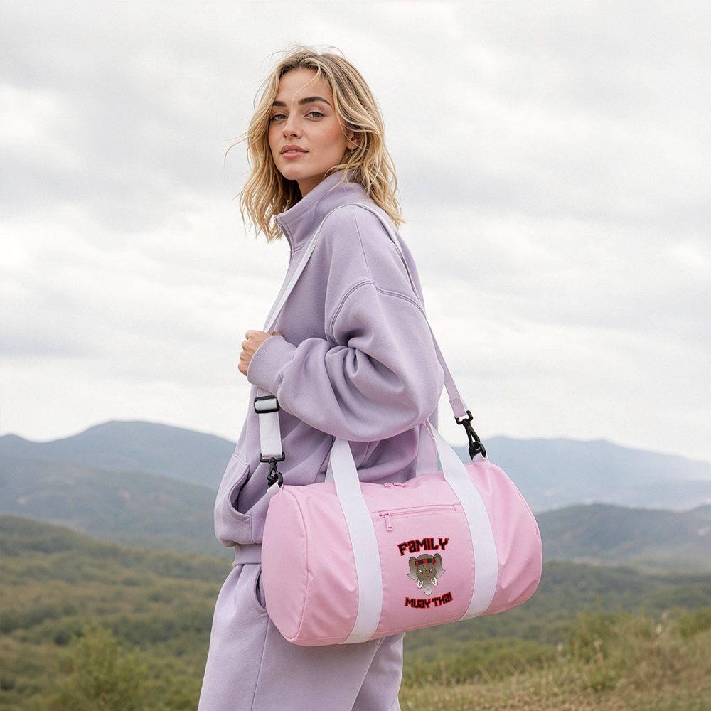 Sac de sport recyclé - rose/blanc