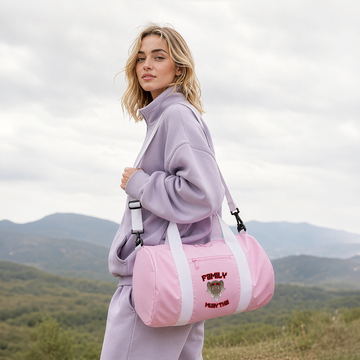 Sac de sport recyclé - rose/blanc