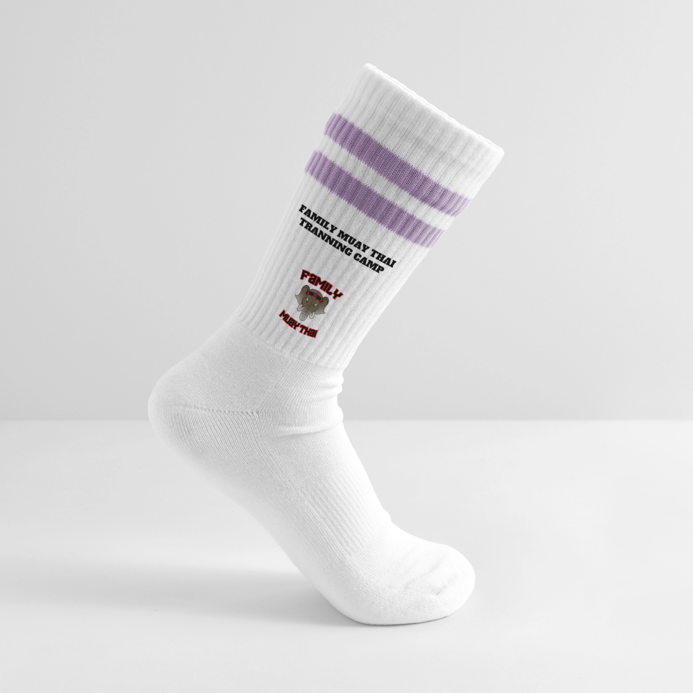 Chaussettes de tennis - blanc/lilas 