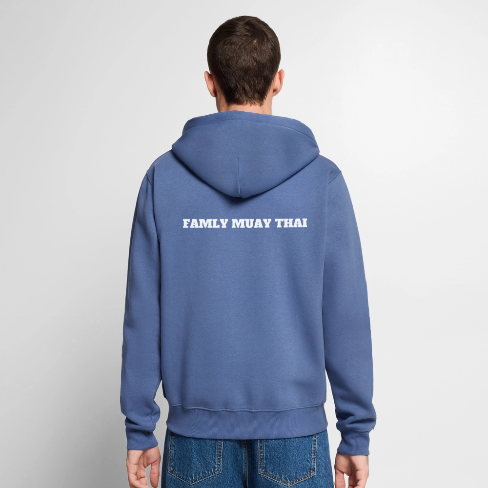 Veste à capuche Premium Homme - bleu pigeon