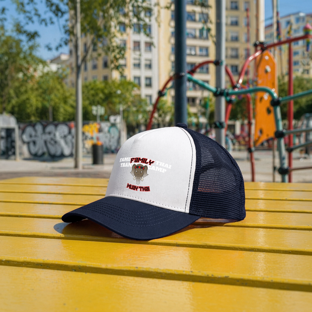 Casquette trucker enfant - blanc/marine