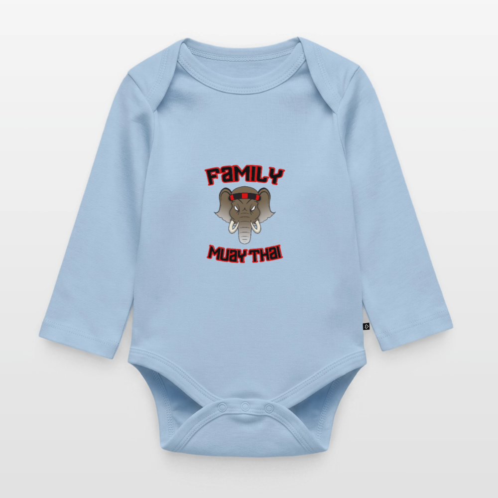 Body Bébé bio manches longues - bleu clair