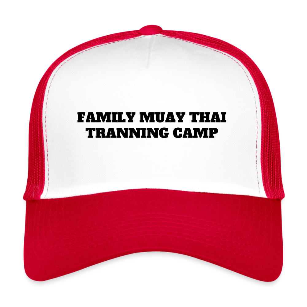 Casquette trucker enfant - blanc/rouge