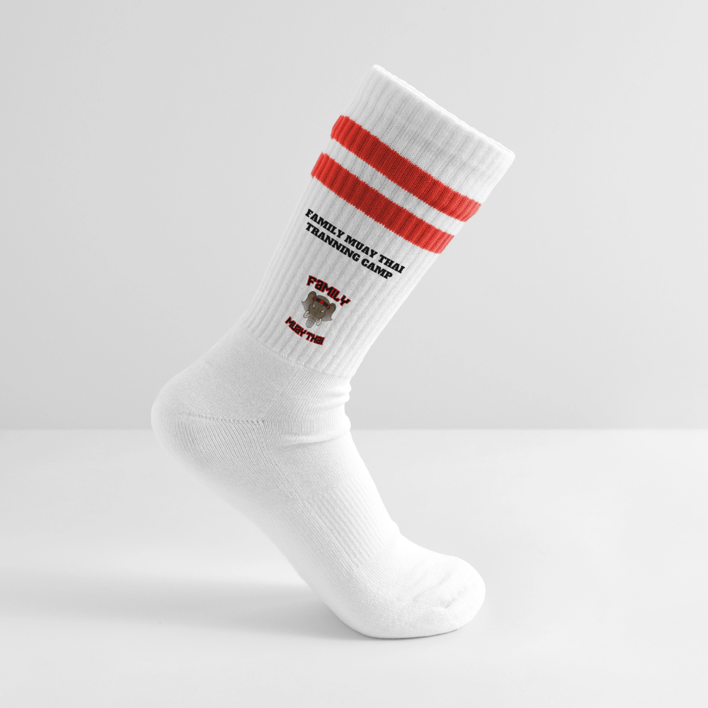 Chaussettes de tennis - blanc/rouge