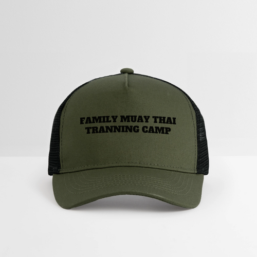 Casquette trucker enfant - olive/noir