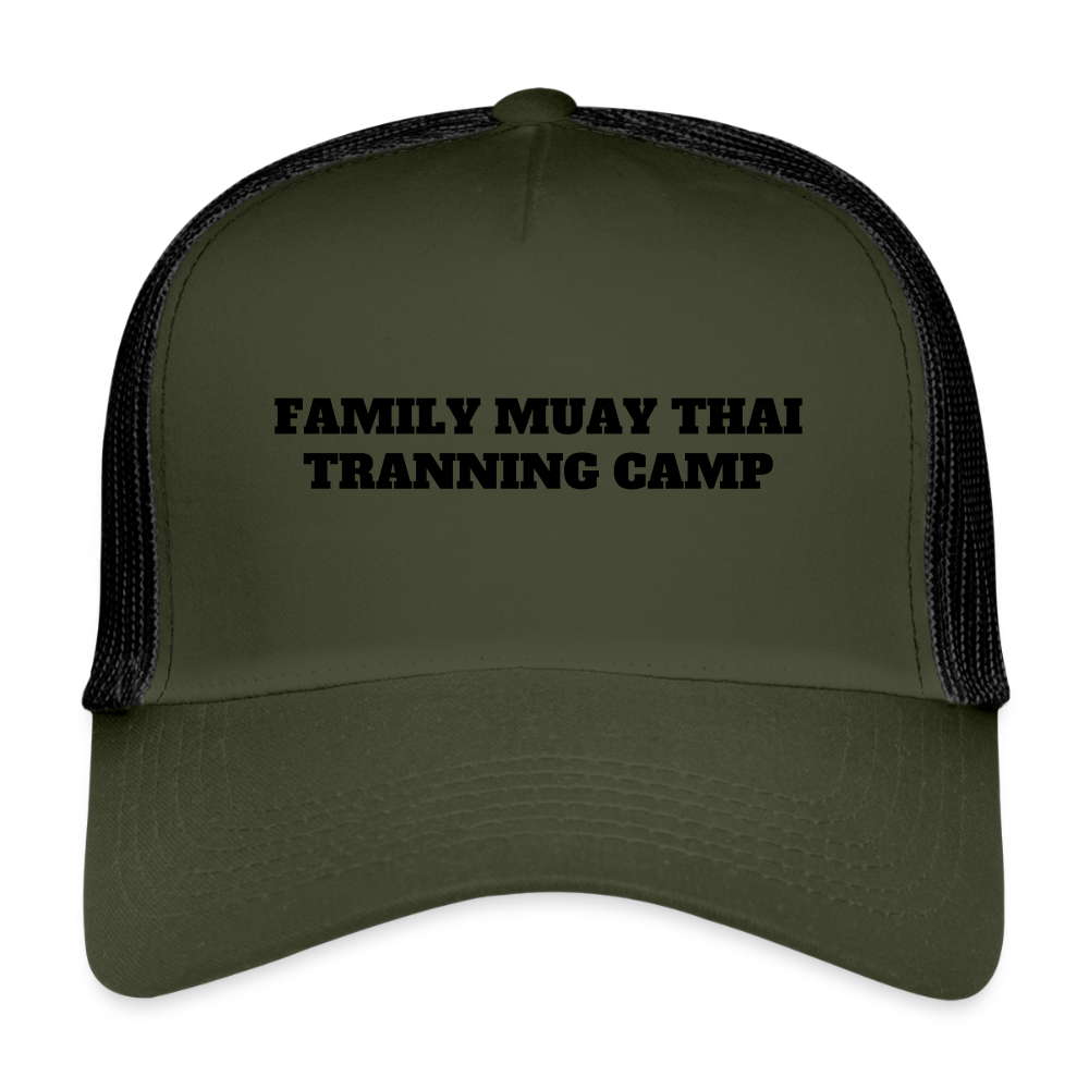 Casquette trucker enfant - olive/noir