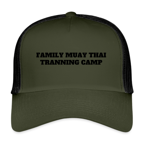 Casquette trucker enfant - olive/noir
