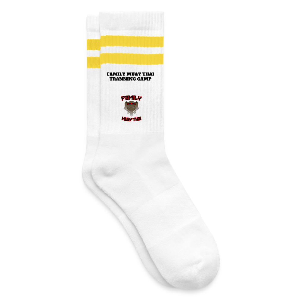 Chaussettes de tennis - blanc/jaune