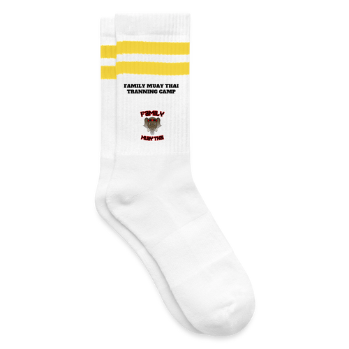 Chaussettes de tennis - blanc/jaune