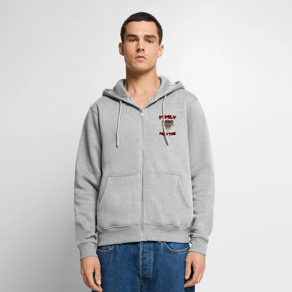 Veste à capuche Premium Homme - gris chiné