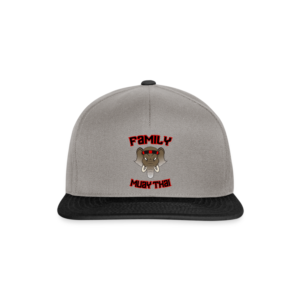 Casquette snapback - gris graphite/noir