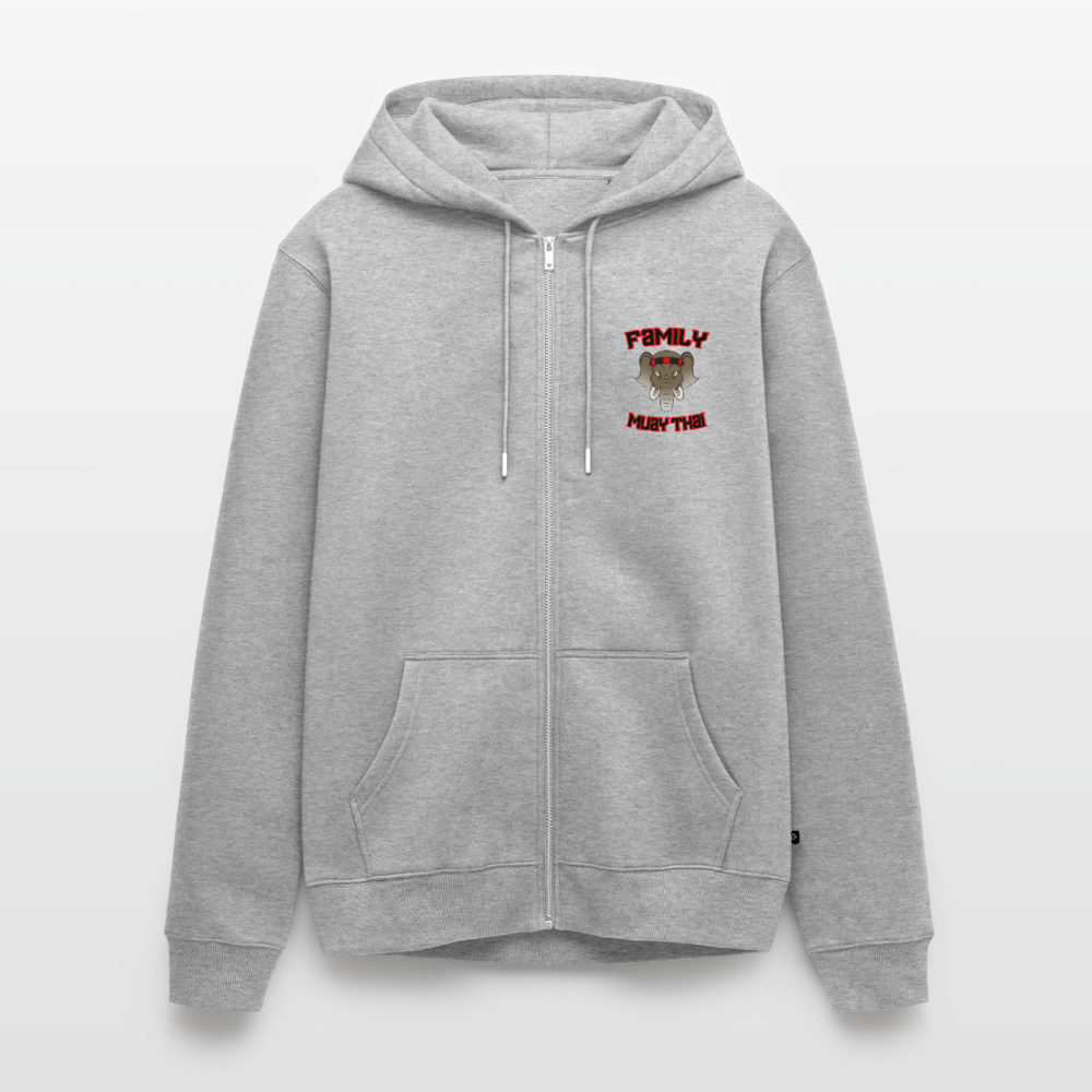Veste à capuche Premium Homme - gris chiné