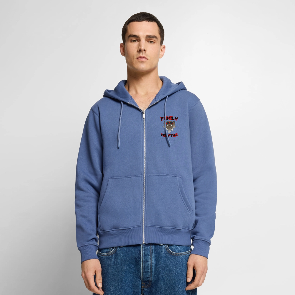 Veste à capuche Premium Homme - bleu pigeon