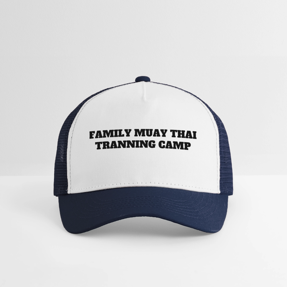 Casquette trucker enfant - blanc/marine