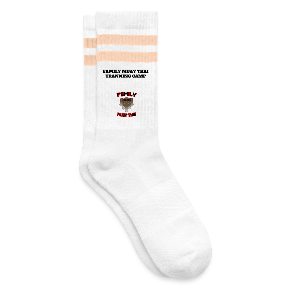 Chaussettes de tennis - blanc/pêche