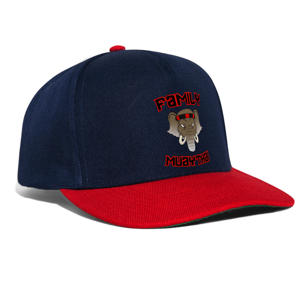 Casquette snapback - bleu marine/rouge