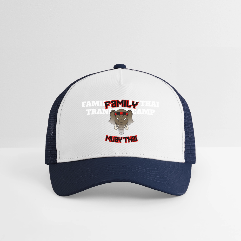 Casquette trucker enfant - blanc/marine