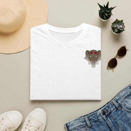 Elephant Heart Tee — Small Chest Cute Elephant Graphic T-Shirt