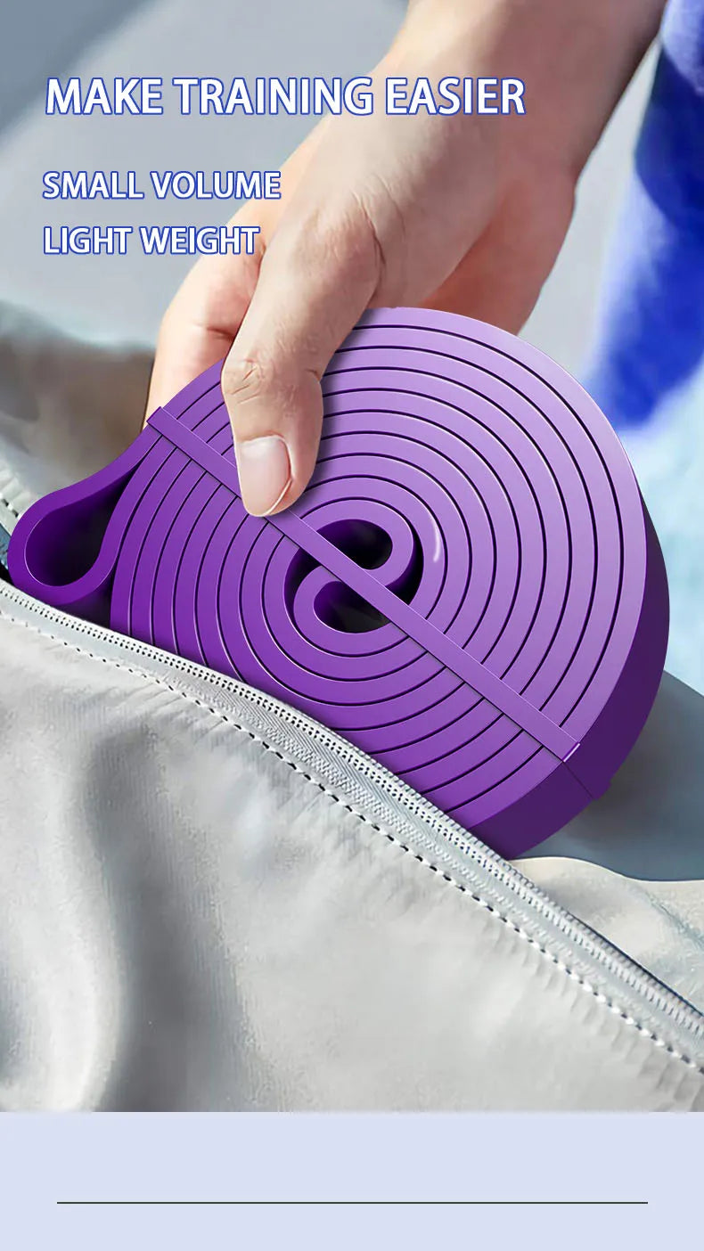 Bande élastique violette compacte pour entraînement et étirements