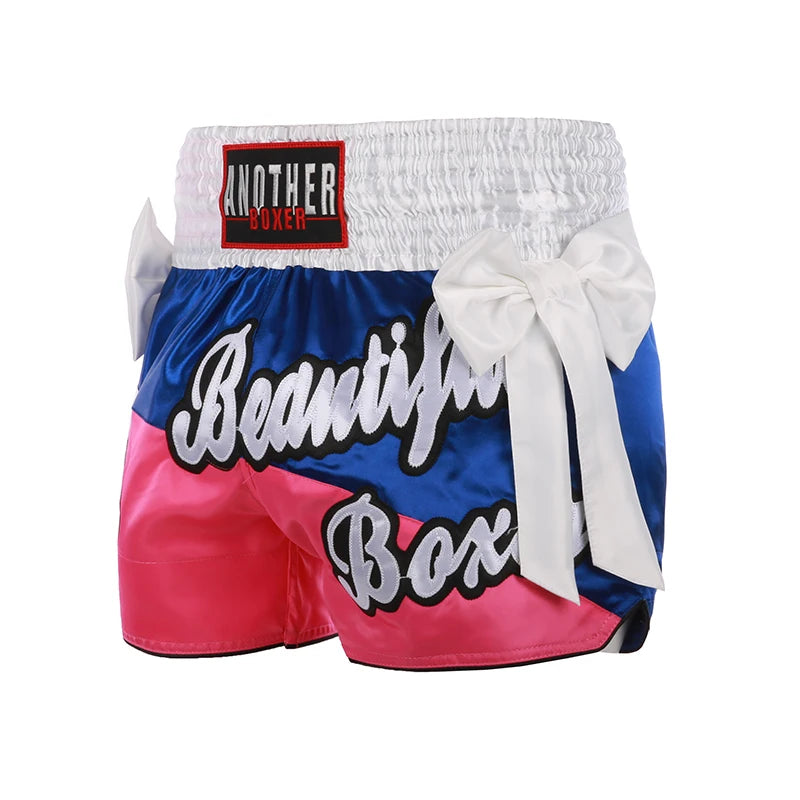 Short Muay Thaï Satin Nœud – Femme, Enfant & Unisexe | Family Muay Thai