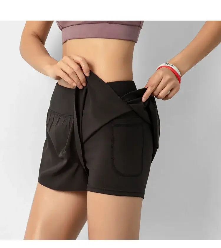 Short Sport Femme Double Couche – Running, Fitness & Entraînement