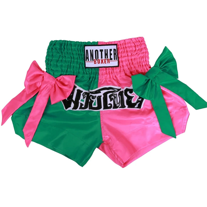 Short Muay Thaï Satin Nœud – Femme, Enfant & Unisexe | Family Muay Thai
