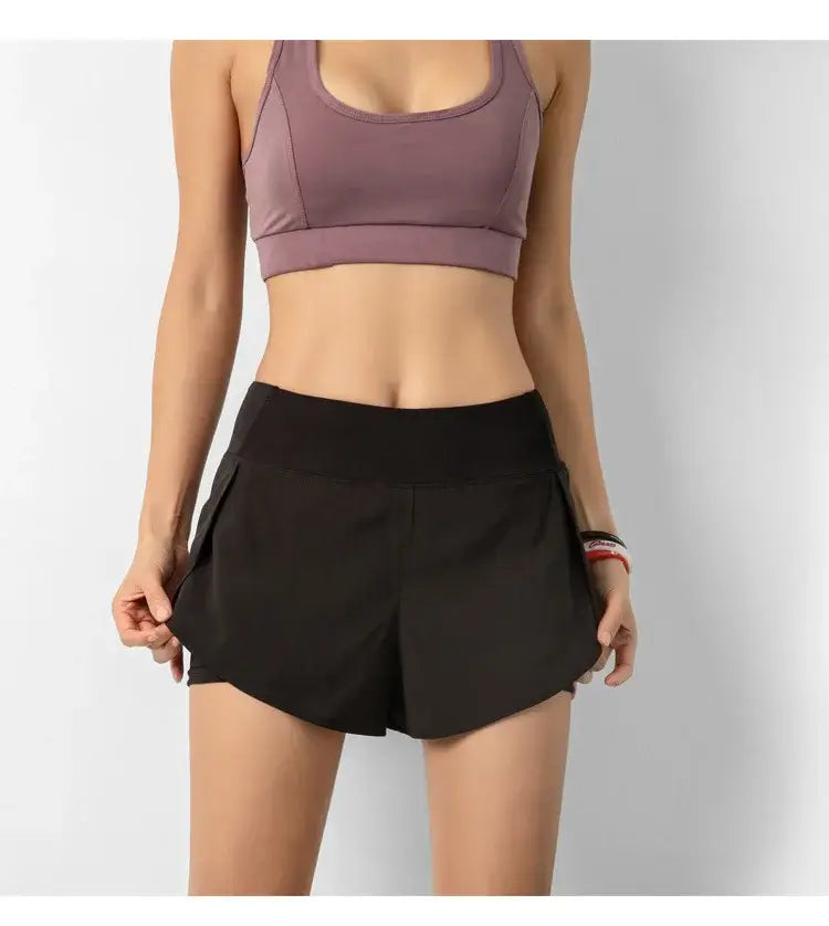 Short Sport Femme Double Couche – Running, Fitness & Entraînement
