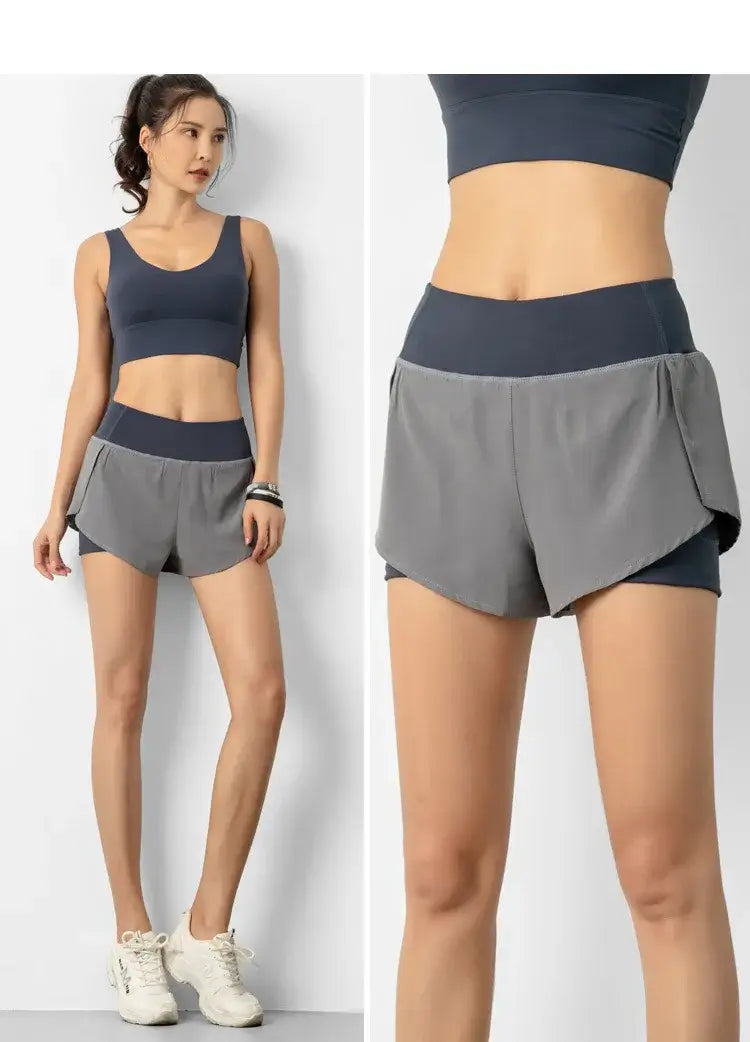 Short Sport Femme Double Couche – Running, Fitness & Entraînement