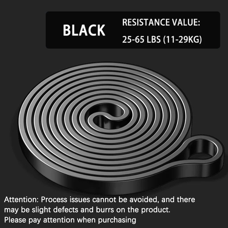 Bande élastique noire pour fitness et renforcement musculaire