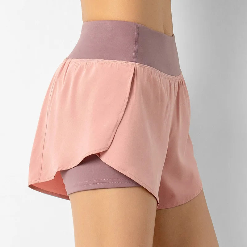 Short Sport Femme Double Couche – Running, Fitness & Entraînement