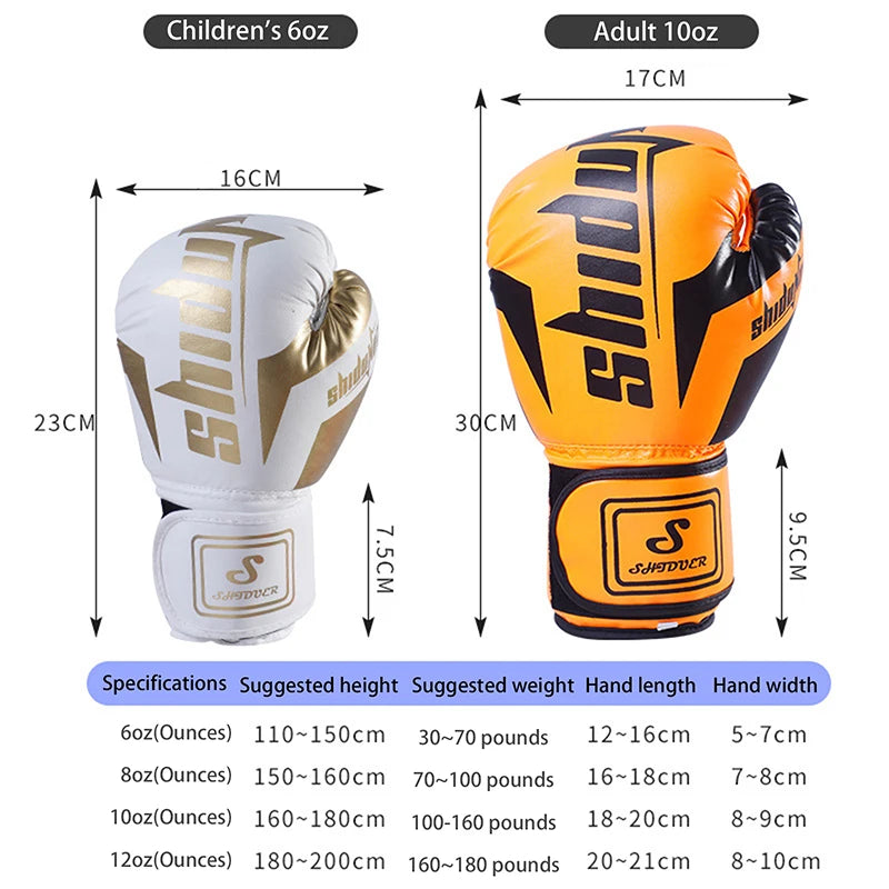 Gants de Boxe 6/10 oz – Enfant & Adulte | Muay Thaï & Sanda | Family Muay Thai