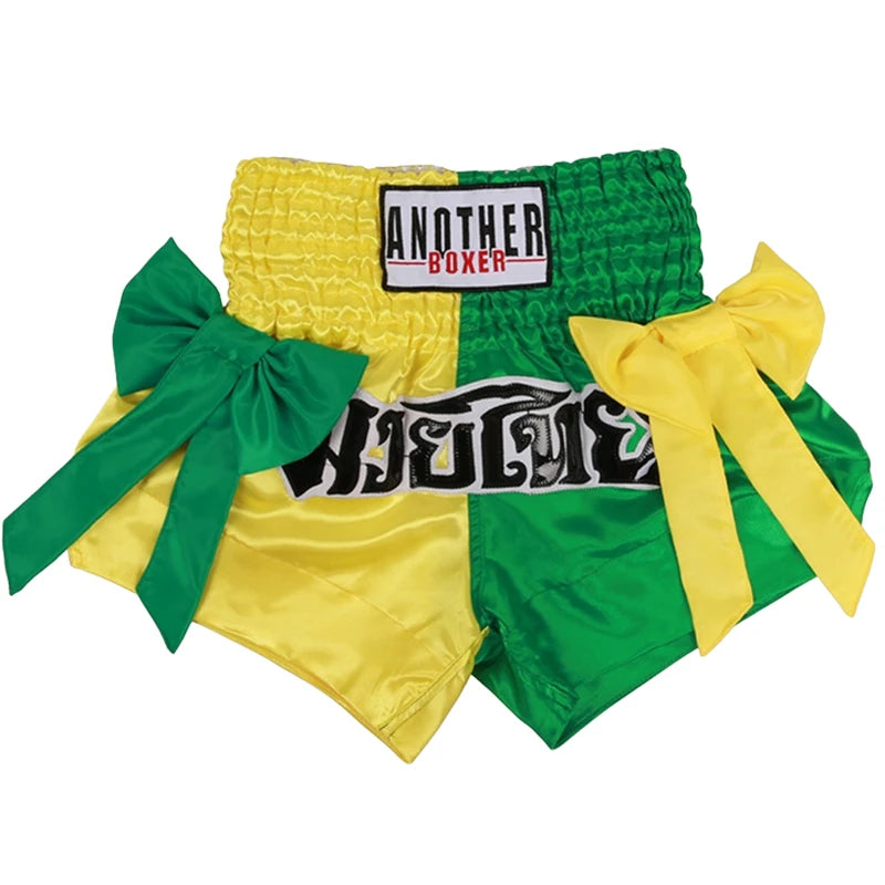 Short Muay Thaï Satin Nœud – Femme, Enfant & Unisexe | Family Muay Thai