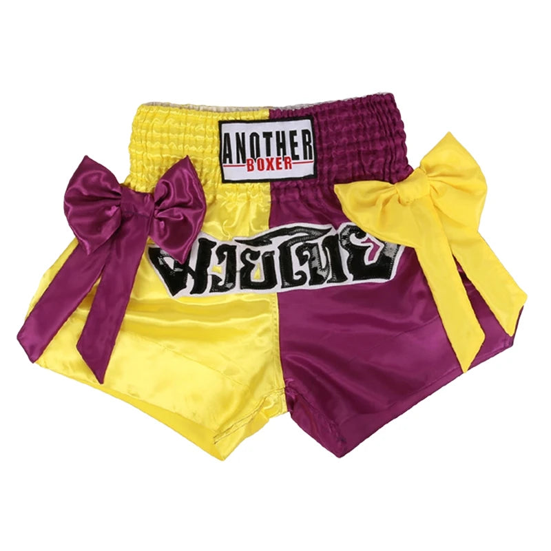 Short Muay Thaï Satin Nœud – Femme, Enfant & Unisexe | Family Muay Thai
