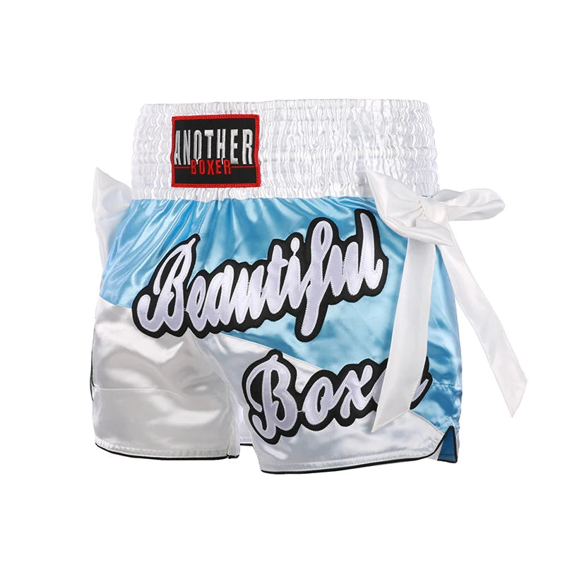 Short Muay Thaï Satin Nœud – Femme, Enfant & Unisexe | Family Muay Thai